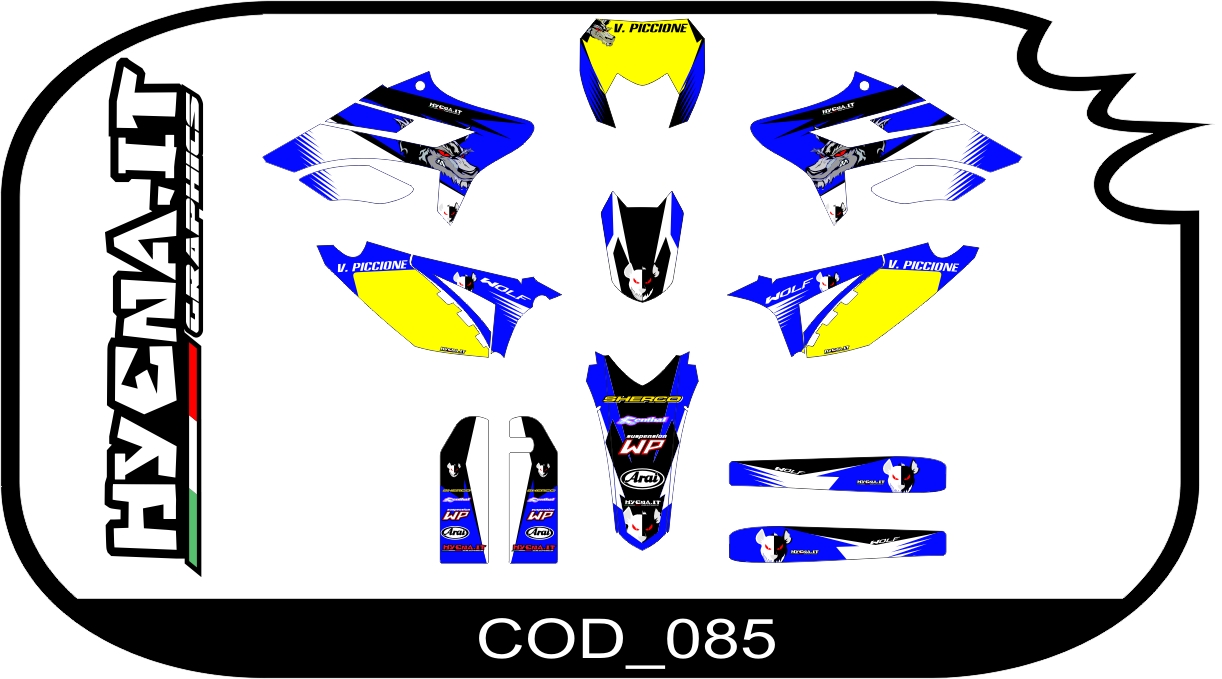 Kit Déco Moto pour Mx Decal Kit for Sherco 50 Bud 