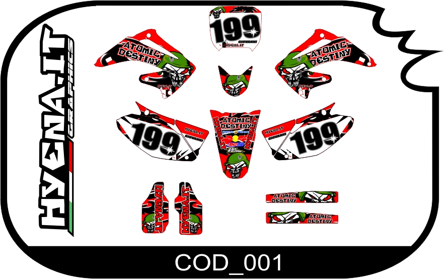 Graphic kit HONDA-Cre 50 2002 COD_001 