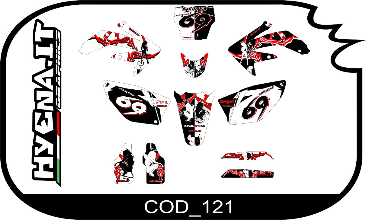 grafiche HONDA-CREF 250X 2011 COD_121 