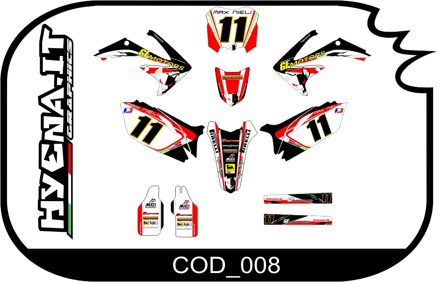 Graphic kit HONDA-CRF 450 2010 COD_008 