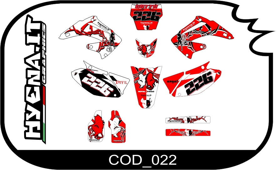 Graphic kit HONDA-Cre 50 2004 COD_022 