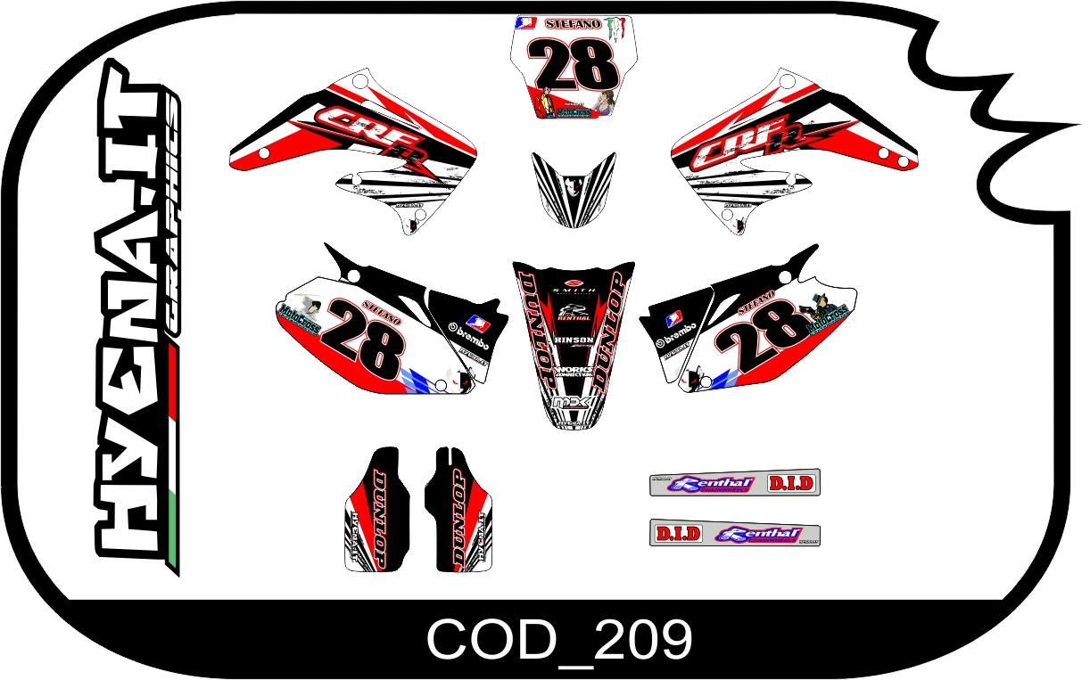 Graphic kit HONDA-CR 250 2004 COD_209 