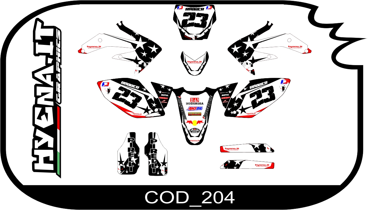 Graphic kit HONDA-CRF 450 2004 COD_204 