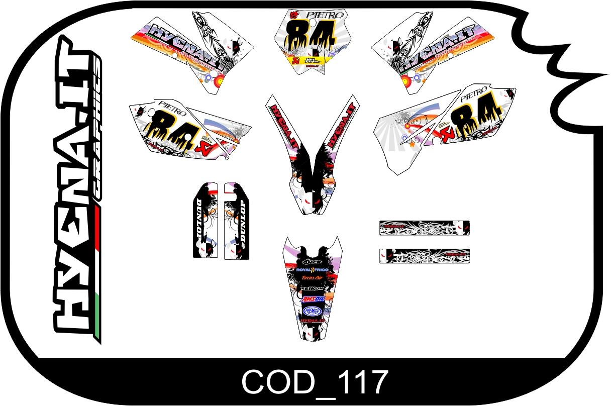 aufkleber kühlerschutz KTM-SMR 525 2005 COD_117 