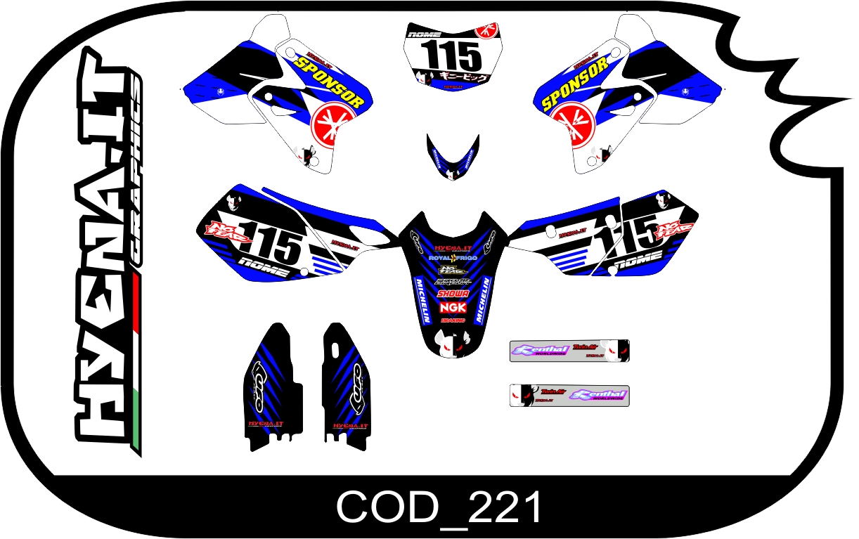 Graphic kit SUZUKI-DRZ 400E 2014 COD_221 